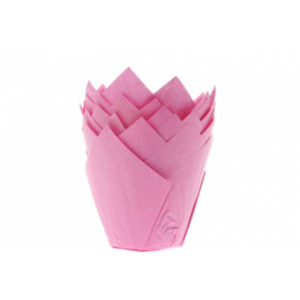 House of Marie Muffin Cups Tulp Roze pk/36