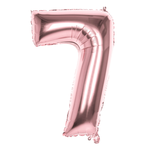 Folieballon '7' 86 cm Rosé Gold - Boland