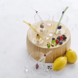 Glas Met Kers En Rietje Borosilicaat 300 ml - Point Virgule